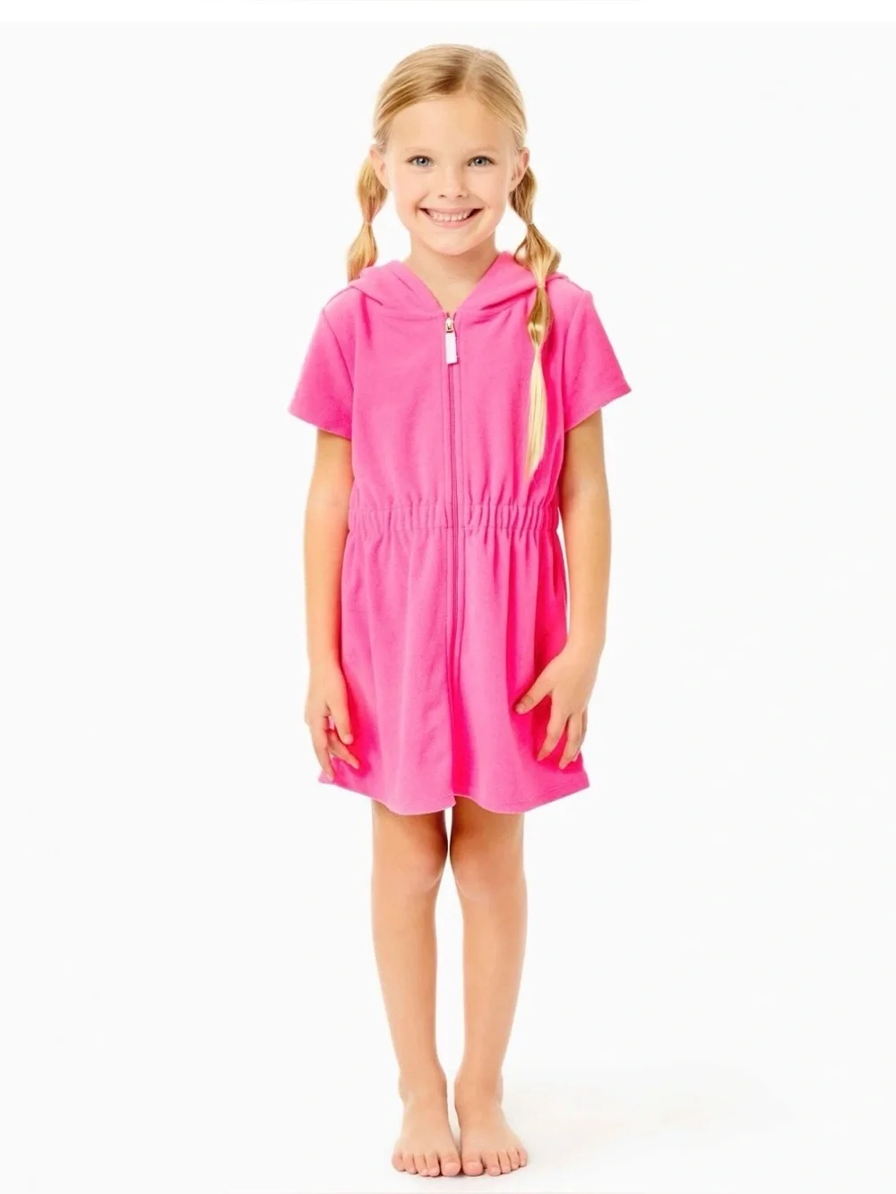 Lilly Pulitzer Girls Chaplin Cover-Up Hot Pink Size Large